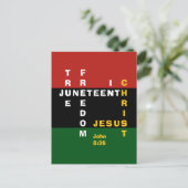 Christlich JUNETEENTH Postkarte (Stehend Vorderseite)