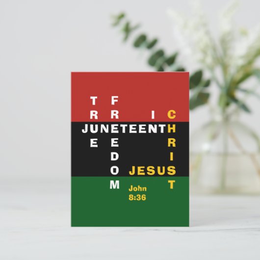 Christlich JUNETEENTH Postkarte (Stehend Vorderseite)