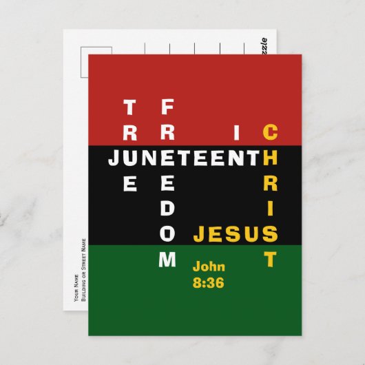 Christlich JUNETEENTH Postkarte (Vorne/Hinten)