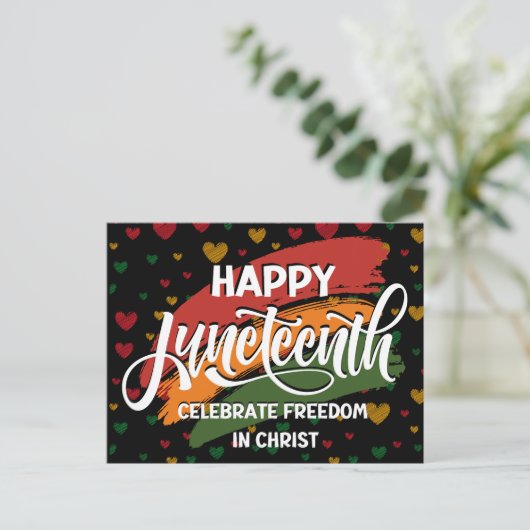 Christlich JUNETEENTH Postkarte (Stehend Vorderseite)