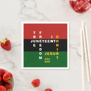 Christlich JUNETEENTH Serviette