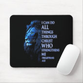 Christlich kann ich alle Dinge durch Christus Löwe Mousepad (Mit Mouse)