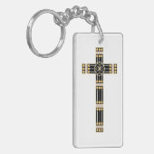 Christlich-katholische Kreuzreligiös-Gottsymbol ge Schlüsselanhänger (Vorderseite links)