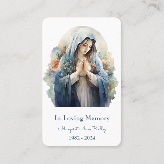 Christlich-katholische Mariengebet-Karte Visitenkarte (Vorderseite)