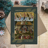 Christlich-katholische Weihnachtskrippe Familienle Feiertagskarte