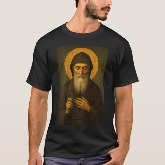 Christlich-katholisches Heiligenbild T-Shirt (Vorderseite)