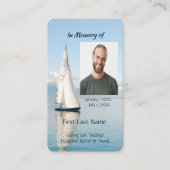 Christlich Keepake Sailor, Segelboot, Segeln Visitenkarte (Vorderseite)