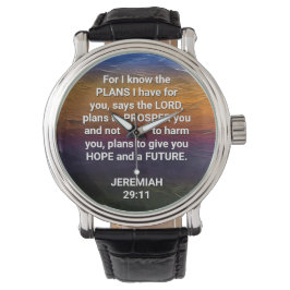 Christlich KENNE ICH DIE PLANEN Jeremiah 29:11 Armbanduhr