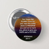 Christlich KENNE ICH DIE PLANEN Jeremiah 29:11 Button (Vorne & Hinten)