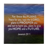 Christlich KENNE ICH DIE PLANEN Jeremiah 29:11 Fliese (Vorderseite)