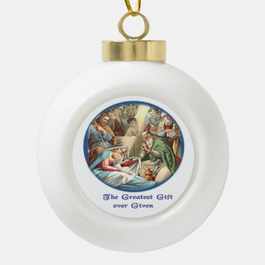 Christlich Keramik Kugel-Ornament (Vorderseite)
