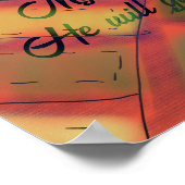 Christlich King James Bible Verse John 16:23 Poster (Ecke)