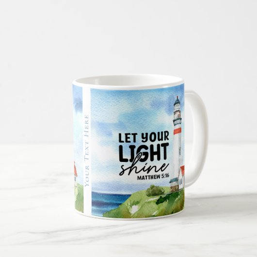 Christlich Lass Dein Lichtschlauch Matthew 5 : 16 Kaffeetasse (VorderseiteRechts)