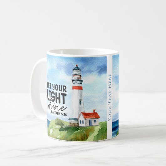Christlich Lass Dein Lichtschlauch Matthew 5 : 16 Kaffeetasse (Vorderseite Links)