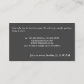 Christlich Lobeshymne Visitenkarte (Rückseite)