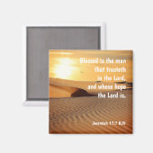 Christlich Magnet Jeremiah 17:7 (Vorderseite/Rückseite)