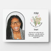 Christlich MAI Geburtsmonat Blume NAME FOTO Fotoplatte (Vorderseite)