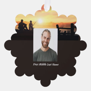 Christlich Memorial Father Son Fischen Fischer Ornament Karte