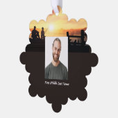 Christlich Memorial Father Son Fischen Fischer Ornament Karte (Linke Ecke)