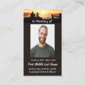 Christlich Memorial Father Son Fischen Fischer Visitenkarte (Vorderseite)