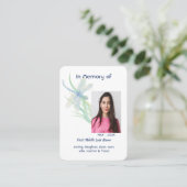 Christlich Memorial Keepake Dragonfly Wasserfarbe Visitenkarte (Stehend Vorderseite)
