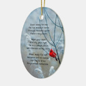 Christlich Memorial Keepake Kardinal Red Bird Keramik Ornament (Links)