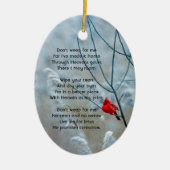 Christlich Memorial Keepake Kardinal Red Bird Keramik Ornament (Vorne)