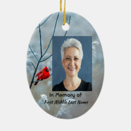 Christlich Memorial Keepake Kardinal Red Bird Keramik Ornament