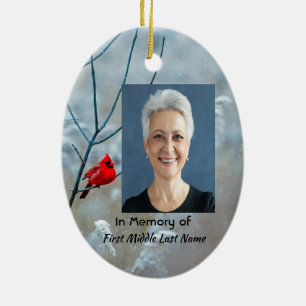Christlich Memorial Keepake Kardinal Red Bird Keramik Ornament