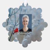 Christlich Memorial Keepake Kardinal Red Bird Ornament Karte (Rückseite)