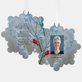 Christlich Memorial Keepake Kardinal Red Bird Ornament Karte