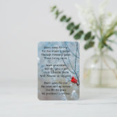 Christlich Memorial Keepake Kardinal Red Bird Visitenkarte (Stehend Vorderseite)
