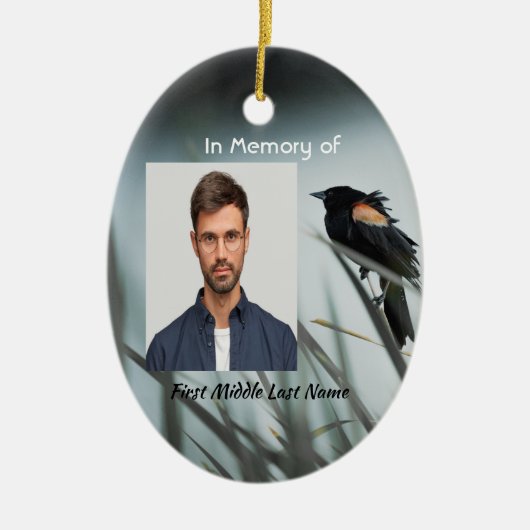 Christlich Memorial Keepake Red-wing Blackbird Keramik Ornament (Vorne)