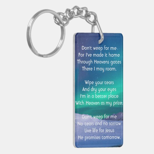 Christlich Memorial Northern Lights Aurora Boreali Schlüsselanhänger (Vorderseite links)