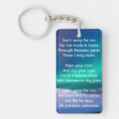 Christlich Memorial Northern Lights Aurora Boreali Schlüsselanhänger (Vorderseite)