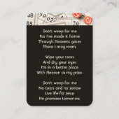 Christlich Memory Foto Gebet Bingo Game Visitenkarte (Vorderseite)
