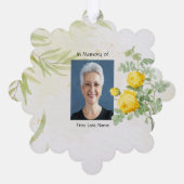 Christlich Memory Foto Gelbe Rosen Garten Blume Ornament Karte (Rückseite)