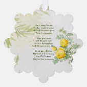 Christlich Memory Foto Gelbe Rosen Garten Blume Ornament Karte (Vorderseite)