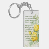 Christlich Memory Foto Gelbe Rosen Garten Blume Schlüsselanhänger (Vorderseite links)