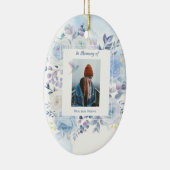 Christlich Memory Keepake Hummingbird Blue Rose Keramik Ornament (Rechts)