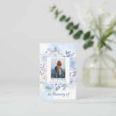 Christlich Memory Keepake Hummingbird Blue Rose Visitenkarte (Stehend Vorderseite)