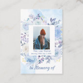 Christlich Memory Keepake Hummingbird Blue Rose Visitenkarte (Vorderseite)