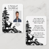 Christlich Memory Keepake Masculine Stag Deg Visitenkarte (Vorne/Hinten)