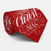 Christlich Merry Christmas Chalk Calligraphy Red Krawatte (Gerollt)