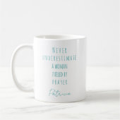 Christlich mit Gebet Individuelle Name Aquamarin Kaffeetasse (Links)