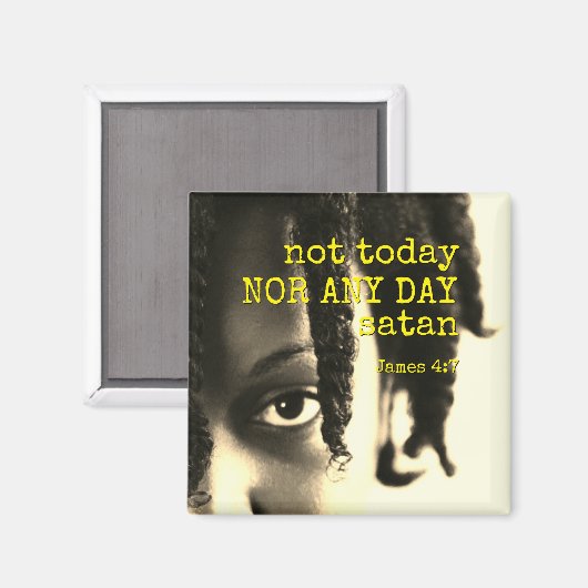 Christlich | NICHT HEUTE SAAN | MOTIVIEREND Magnet (Vorderseite/Rückseite)