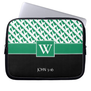 Christlich NIGERIA FLAG Monogramm Laptopschutzhülle