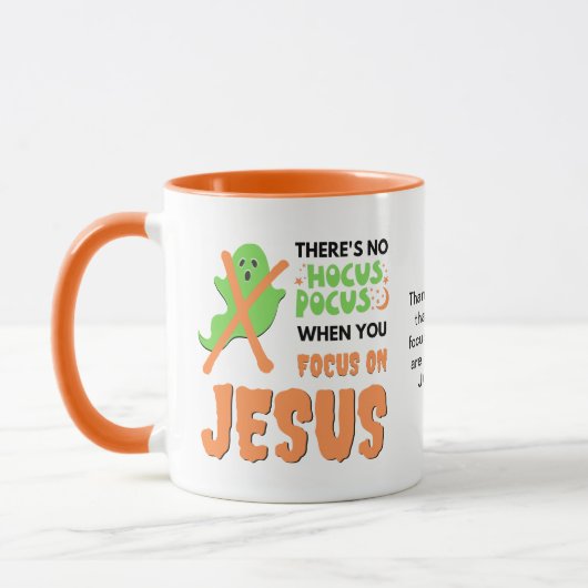 Christlich NO HOCUS POCUS Halloween Tasse (Links)