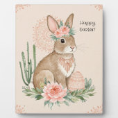 Christlich Oaster Bunny Boho Pastel Fotoplatte (Vorderseite)
