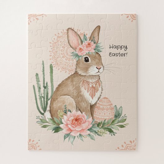 Christlich Oaster Bunny Boho Pastel Puzzle (Vertikal)